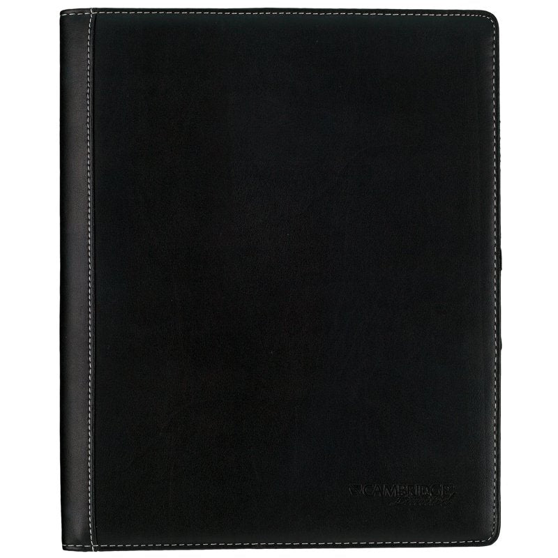 Refillable Notepad and Notetaker Set - Faux Leather Cover, 8.5x11, Black