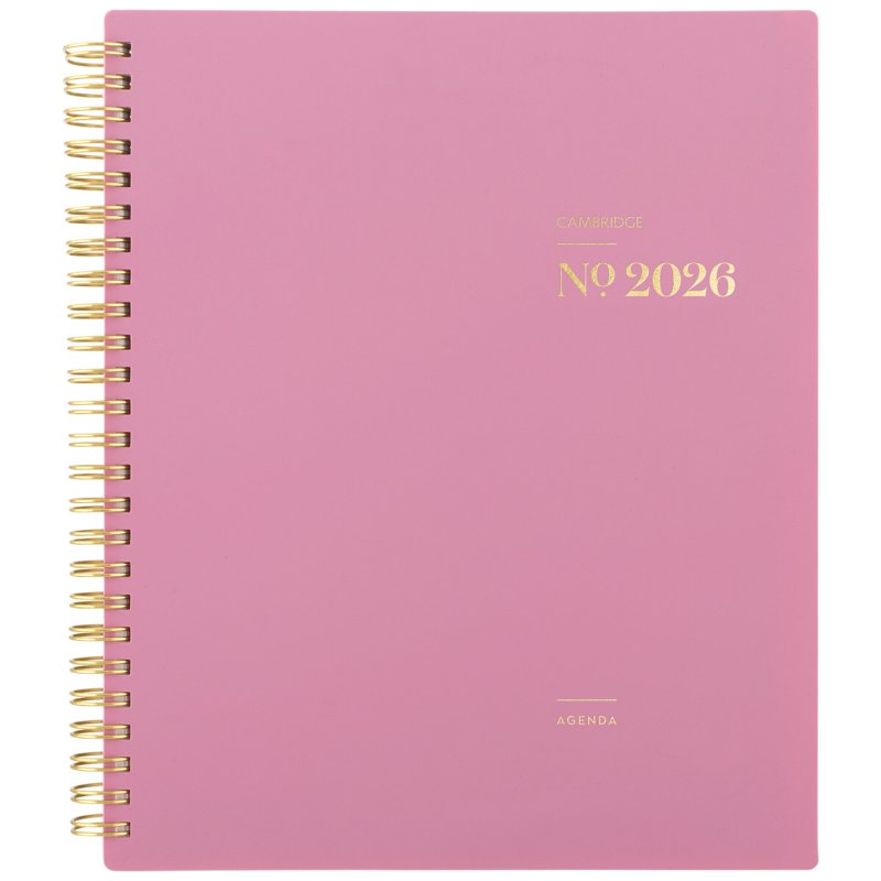 2026 Weekly Monthly Planner - Medium Size, Pink Cover, Office Organization