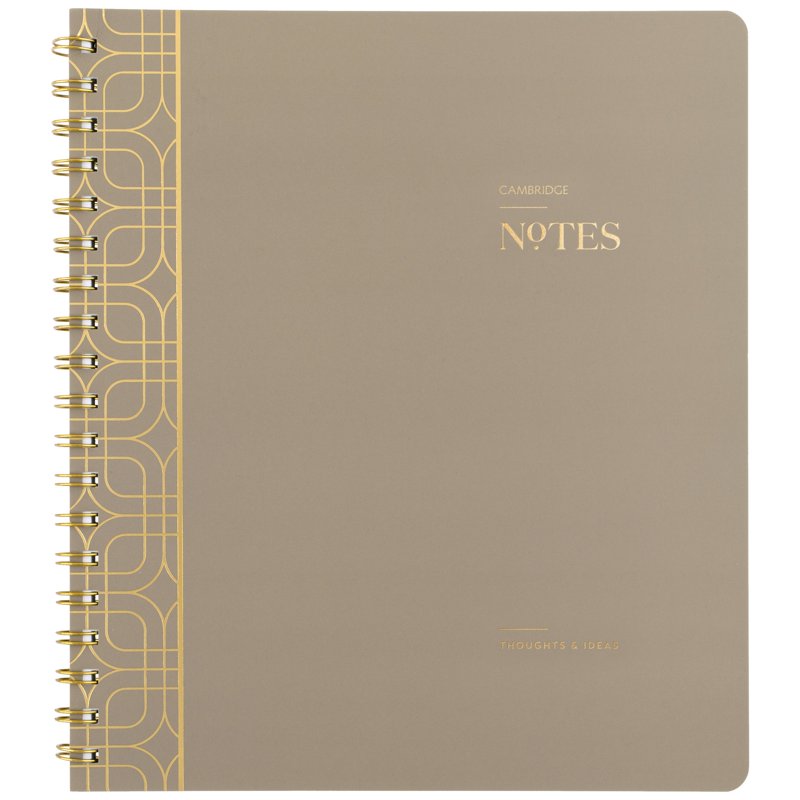 Spiral Notebooks 8x10 Inches - Taupe Cover, 80 Sheets, Legal Ruled, Durable & Tear-Out Pages