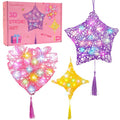 Kids 3D Light Up String Art Craft Kit for Girls Ages 8-12 - Heart, Star, Diamond Lanterns