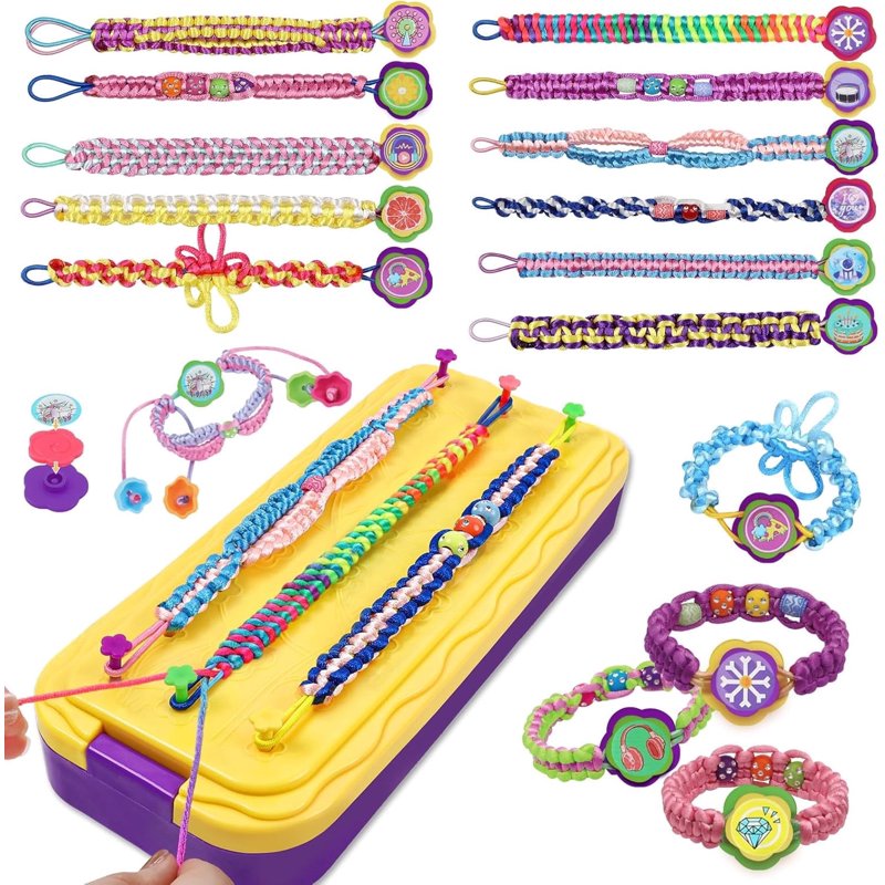 Friendship Bracelet Making Kit for Girls Ages 7-12 - Jewelry Craft Set with Beads & Loom