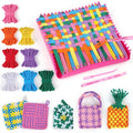 Kids DIY Weaving Loom Kit for Arts & Crafts - Includes 96 Loops & Accessories