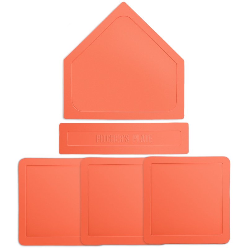 Baseball & Softball Throwdown Base Set - 5 Durable Rubber Bases for Indoor & Outdoor Practice