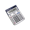 12-Digit Angled Display Desktop Calculator - Gray