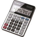 Basic Desktop Calculator with 12-Digit LCD Dual Power - Silver