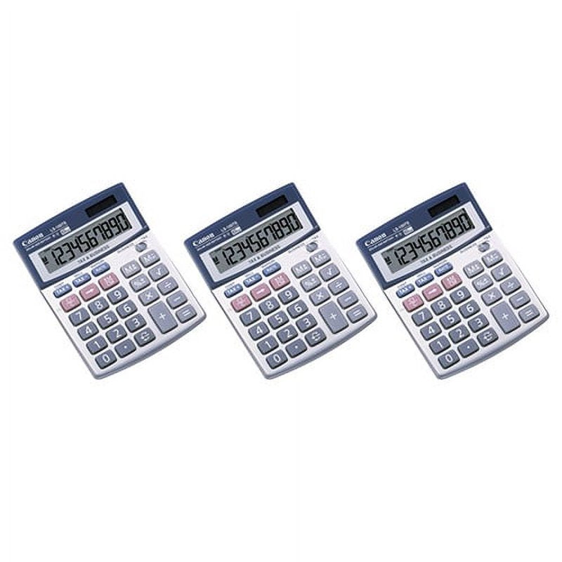 Portable Business Calculator 10 Digit LCD Dual Power 3-Pack