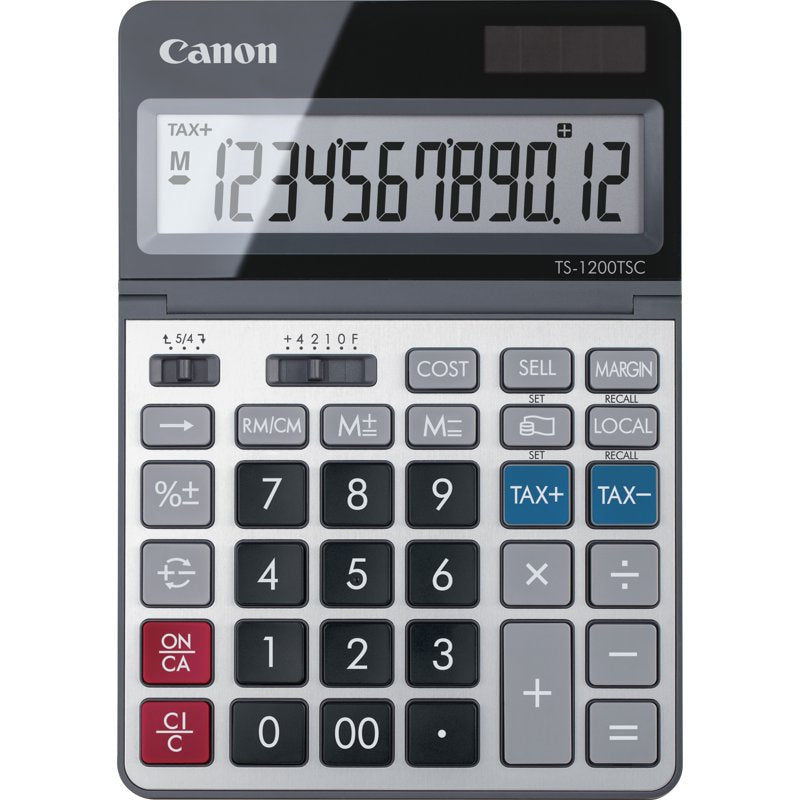 12-Digit Desktop Calculator with Solar Power and Tax Features