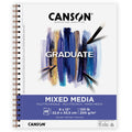 Canson Graduate Mixed Media Art Pad 9x12 Inch, 48 Sheets, Wire Bound for Artists & Students