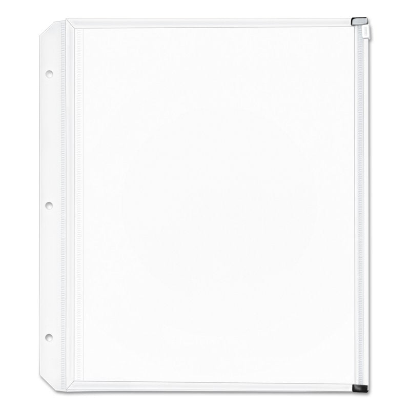 Clear Zipper Binder Pockets for Documents and Photos, 8.5 x 11, Pack of 3+