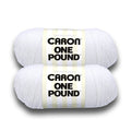 Medium Acrylic Yarn - Worsted Weight, 16oz, 812 Yards, White, 2-Pack