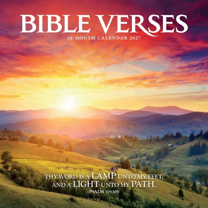 Bible Verse Wall Calendar 2027 - Inspirational Landscapes & Scripture