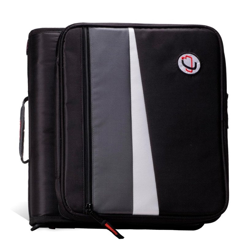 2-Inch Zipper Binder with Padded Laptop Compartment and Shoulder Strap