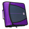 3-Inch Zipper Binder with Handle and Shoulder Strap, Purple, 3-Ring Capacity