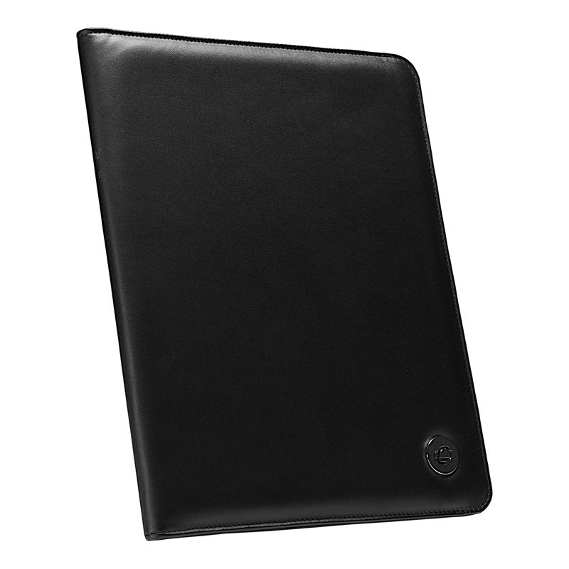 Leatherette Padfolio with Writing Pad and Organizer - Black