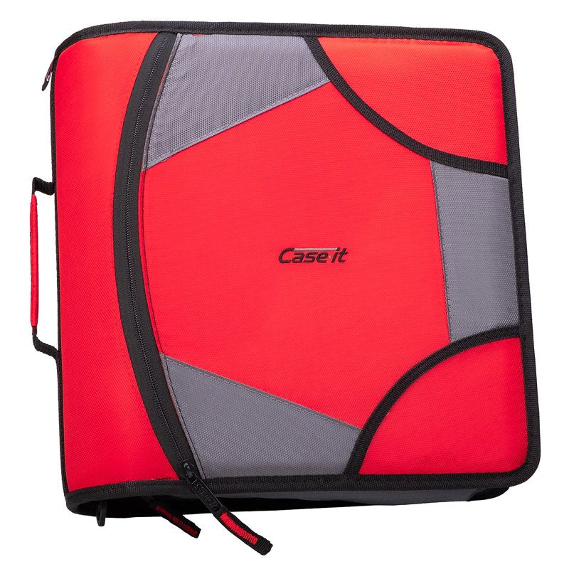 Large Capacity Zipper Binder with Shoulder Strap - 4 Inch D-Rings & Multiple Pockets