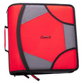 Large Capacity Zipper Binder with Shoulder Strap - 4 Inch D-Rings & Multiple Pockets
