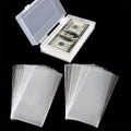100 Pcs Clear Currency Sleeves for Banknotes and Collectibles