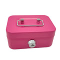 Portable Metal Cash Box with Lock and Key - Small Safe for Money and Coins