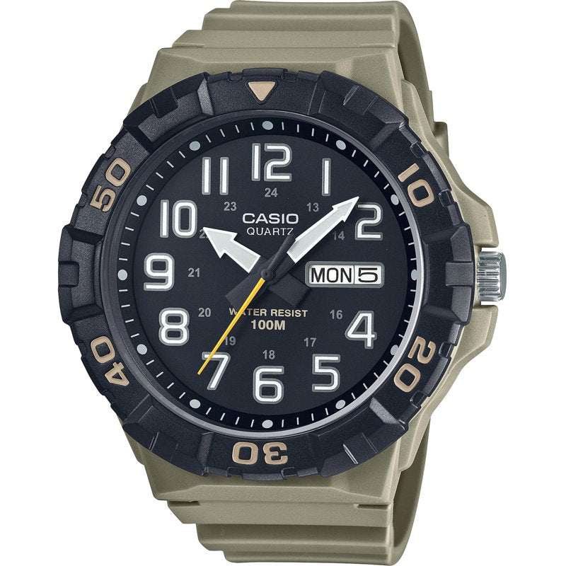 Men's Sport Analog Watch - Water-Resistant, Durable Resin Strap, Date & Time