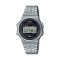 Unisex Digital Watch with Stainless Steel Band Water Resistance 7-Year Battery