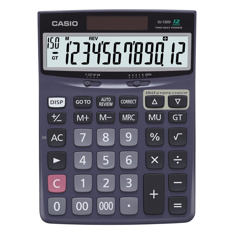 Twelve-Digit Business Printing Calculator - No Paper, Dual Zero Keys