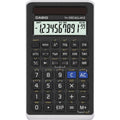 Scientific Calculator with Solar Power, 10-Digit Display, 144 Functions - Black