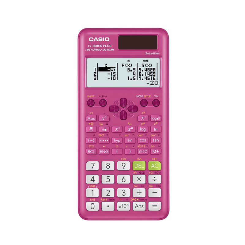 Scientific Calculator with Natural Textbook Display - Pink, Blue, Black Variants