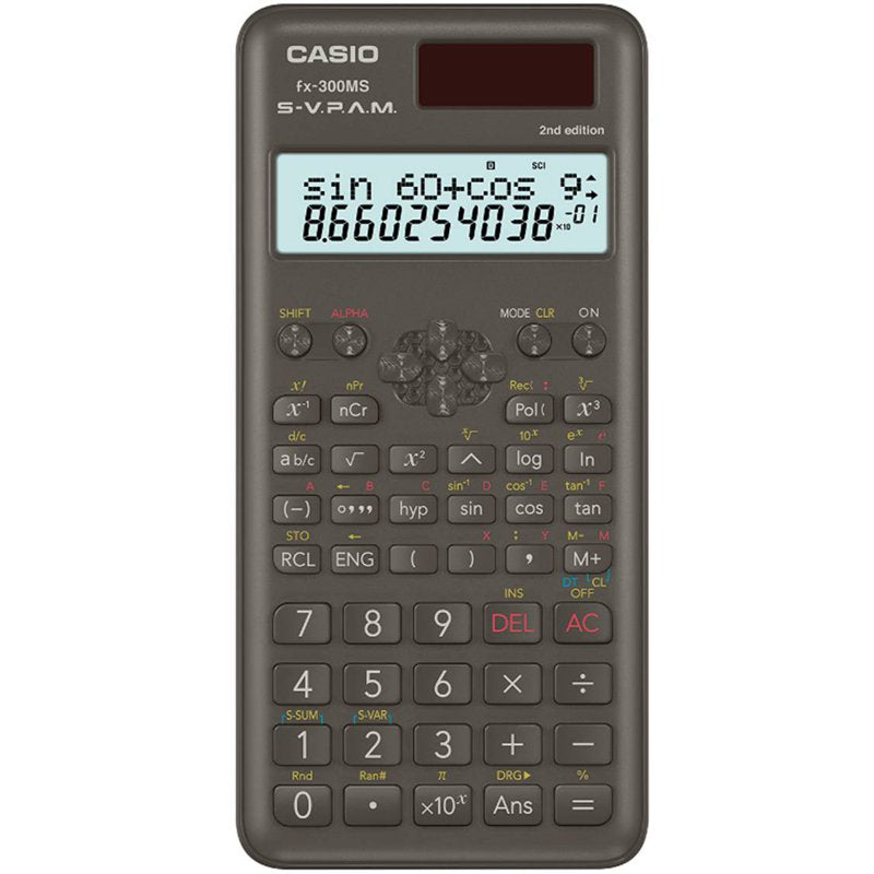 Scientific Calculator FX-300MSPLUS2 with 2-Line Display and Fraction Key