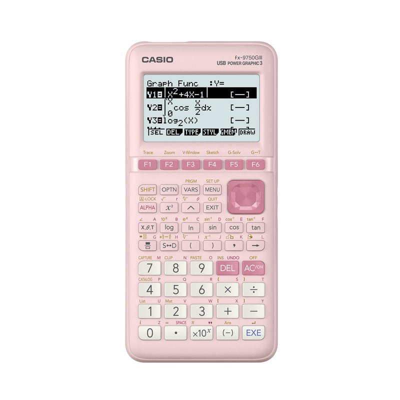 Pink Graphing Calculator with Python Support for Math & Science