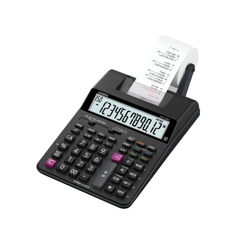 Casio HR-170RC Mini Desktop Printing Calculator with Reprint Function