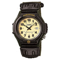 Sporty Green Analog Watch for Men with Durable Cloth Strap - 2.81"