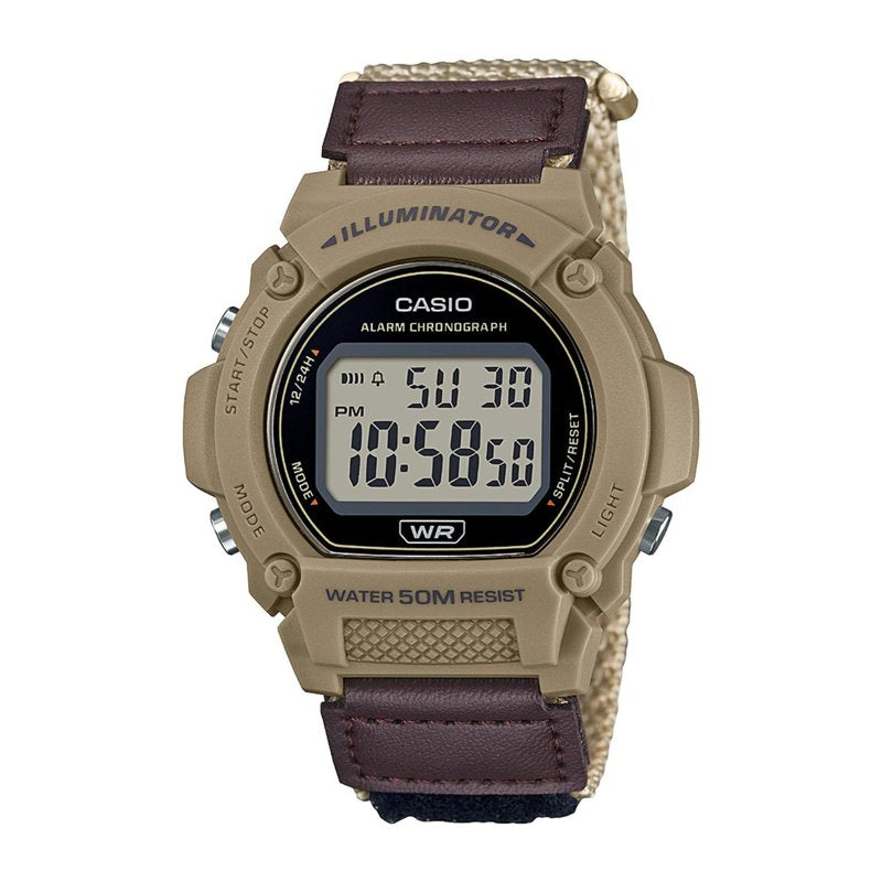Men's Digital Watch with Cloth Band Waterproof LED Backlight