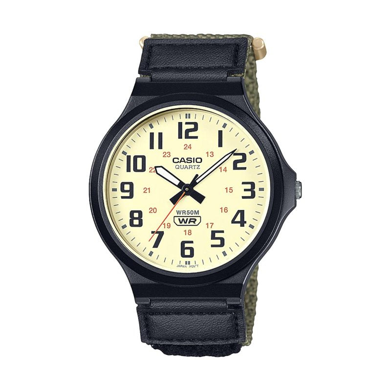Outdoor Analog Watch with Cloth Band, 3-Year Battery, Water Resistance