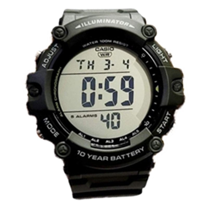 Casio Men’s Illuminator Digital Quartz Watch 100m Water-Resistant Black Resin