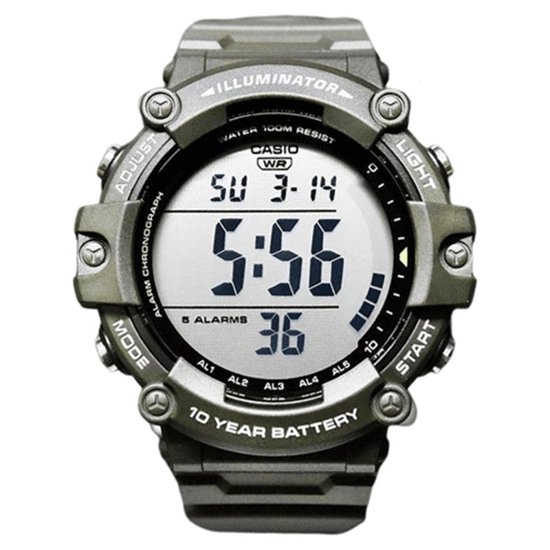 Digital Quartz Watch with 100m Water Resistance and LED Backlight