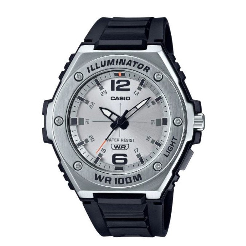 Men's Sport Analog Watch with Metal Bezel Water Resistant 100M - Multiple Colors