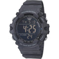 Digital Watch for Men with Large Wide Face and Resin Strap - Water Resistant 100M
