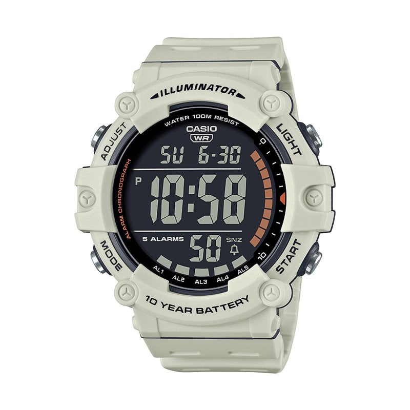 Digital Watch for Men Large LCD HD Water Resistant Resin Strap