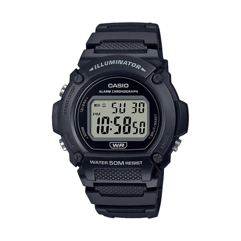 Casio Men's Digital Sports Watch Black - HD Digital Timer