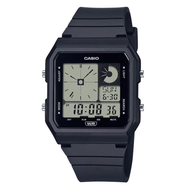 Unisex Digital & Analog Watch with LED Backlight, Stopwatch, Alarm & World Time