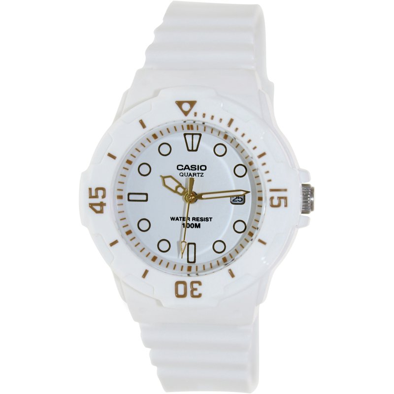Casio Women's Dive Style Analog Watch with Resin Band, 100M Water Resistance