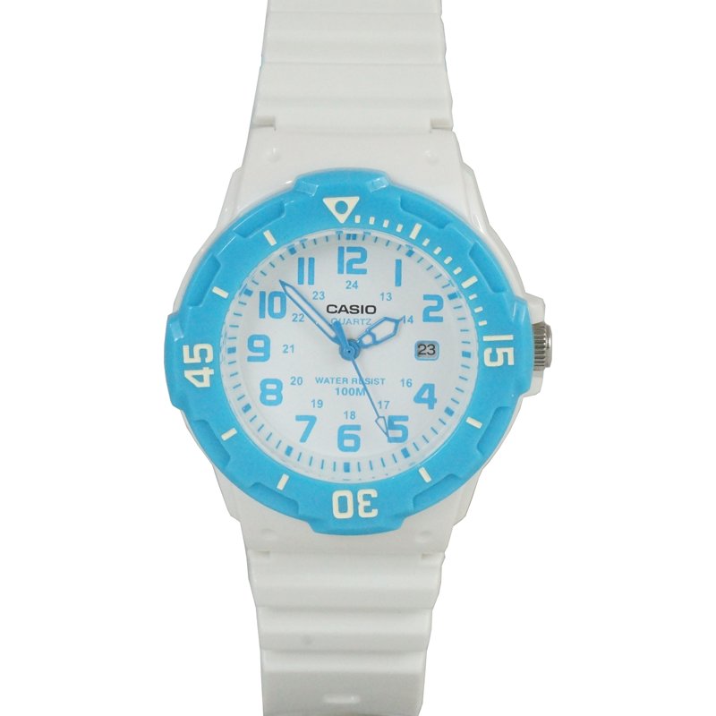 Women’s Dive Style Analog Watch with Resin Band and 100M Water Resistance