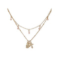 Women's Cross Charm Necklace with Adjustable Chain - Stylish Jewelry Accessory