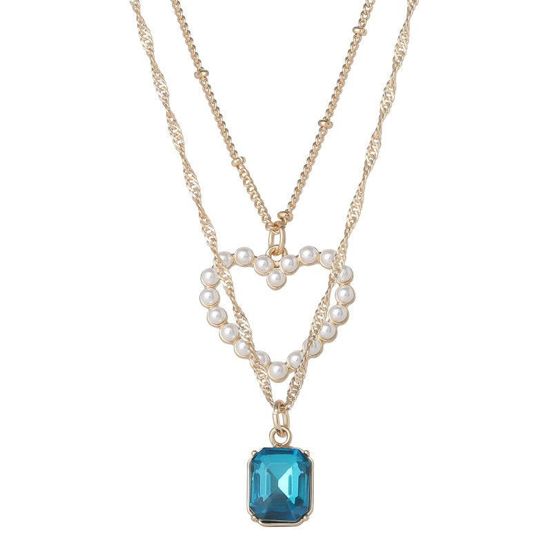 Layered Heart Pendant Necklace for Women - Stylish Chain Jewelry