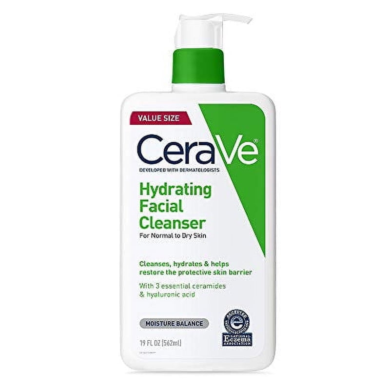 (2 Pack) Hydrating Facial Cleanser for Dry & Sensitive Skin - 19oz