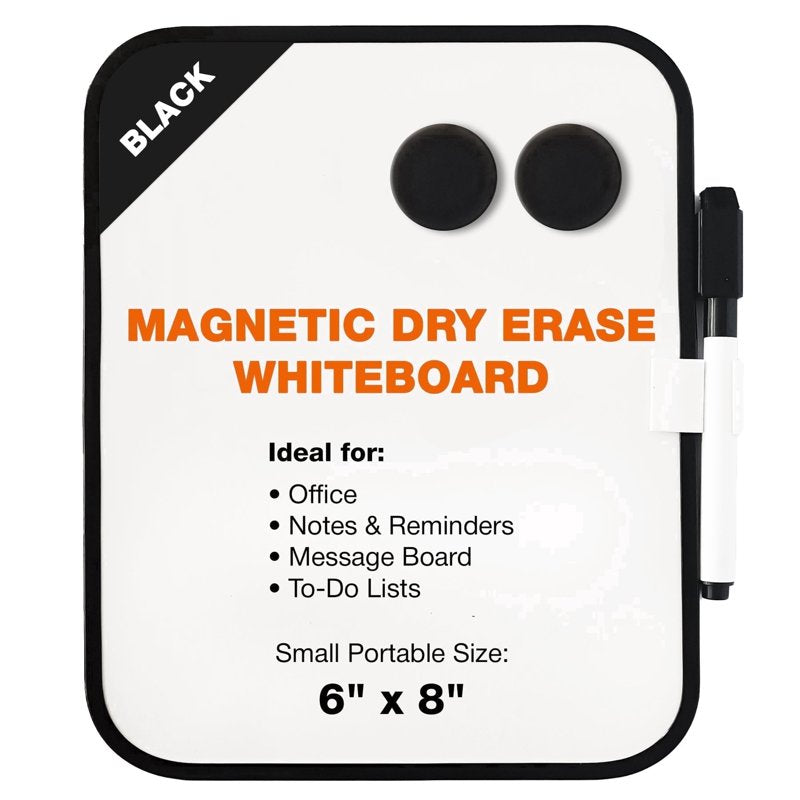 Magnetic Whiteboard Dry-Erase Mini Board with Marker & Magnets 6x8
