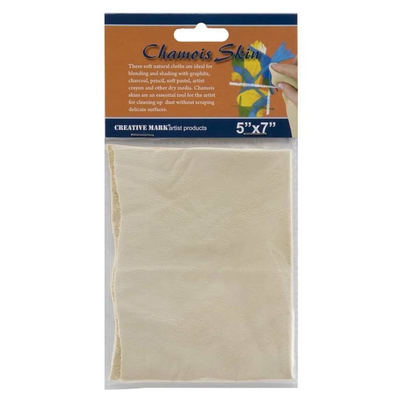 Artist Chamois Skin 5x7 Inches - Soft Absorbent Blending Tool for Charcoal & Pastels