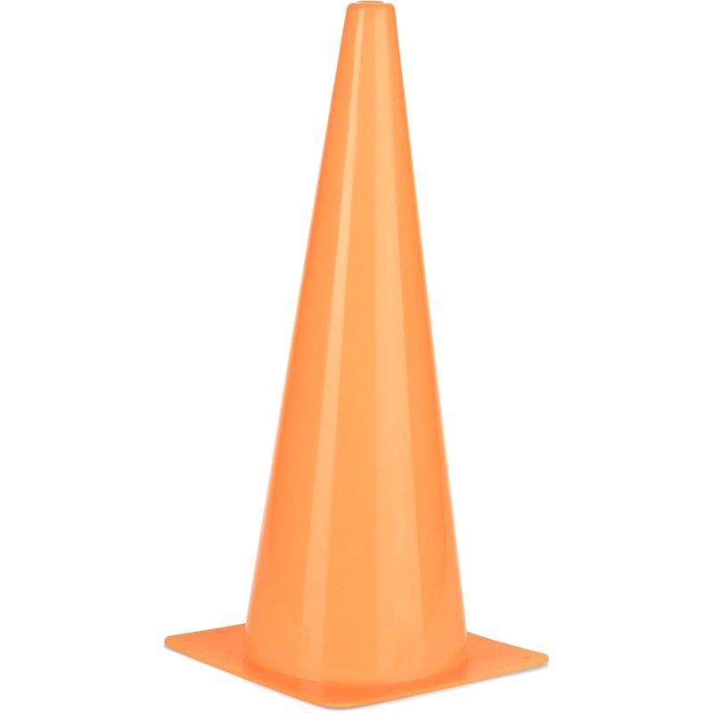High Visibility Plastic Cone for Sports & Social Distancing - 18 Inch