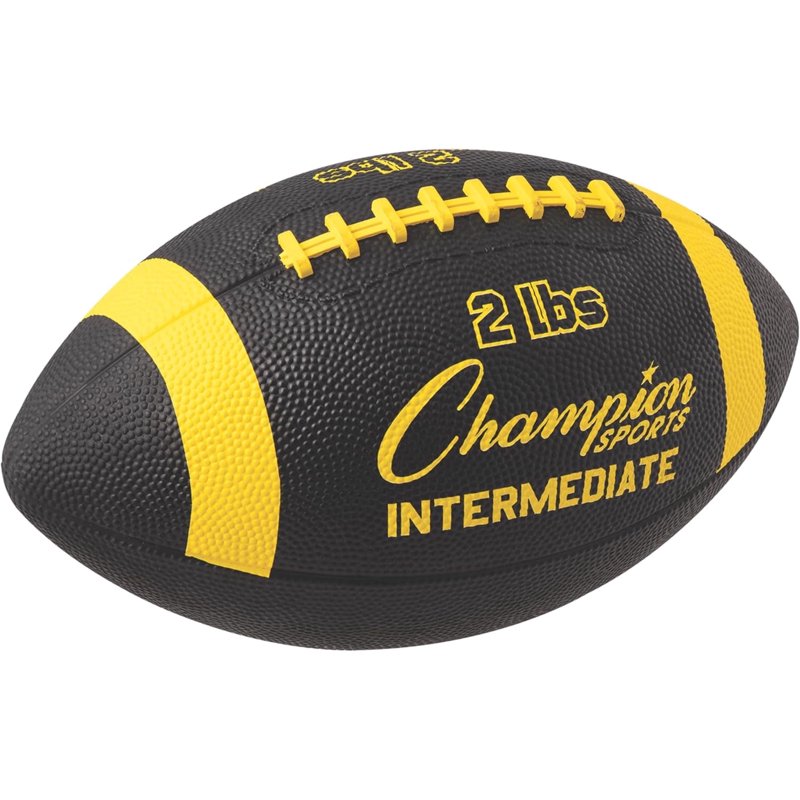 Weighted Football Training Ball 2lb for Strength & Passing Practice - Yellow & Black