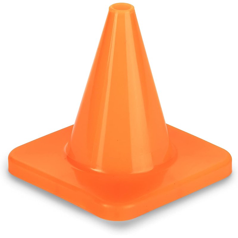 High Visibility Flex Vinyl Cone for Sports, Practice & Events - Orange